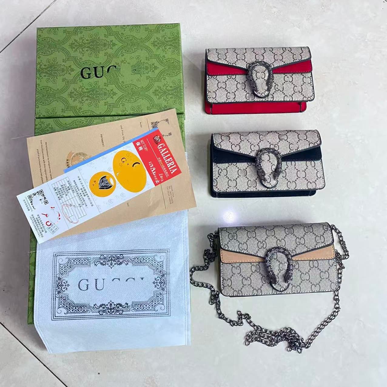 Cross-border G-family Monogram Dionysus Bag High-Quality Mini Chain Bag Classic Shoulder Crossbody Bag Hot-Selling Export Bag
