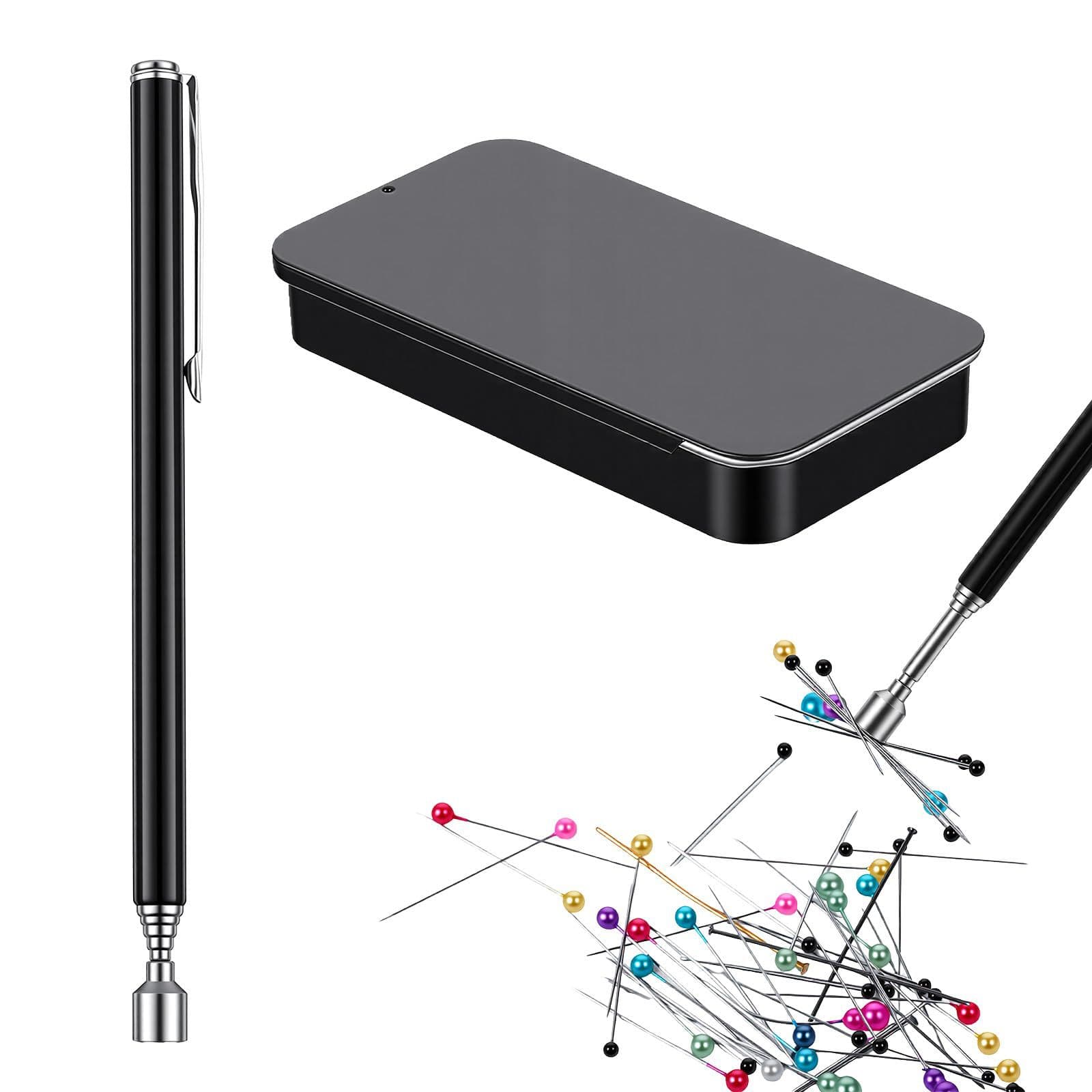 Magnetic Pickup Tool for Sewing Needles Magnetic Needle Cover and Needle Sewing Needle Organizer with Telescopic Handle