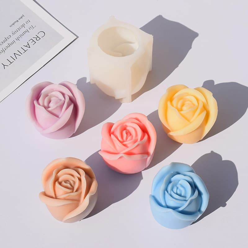 Cross-border hot selling Renshan mold rose scented candle silicone mold handmade soap soap plaster creative mold