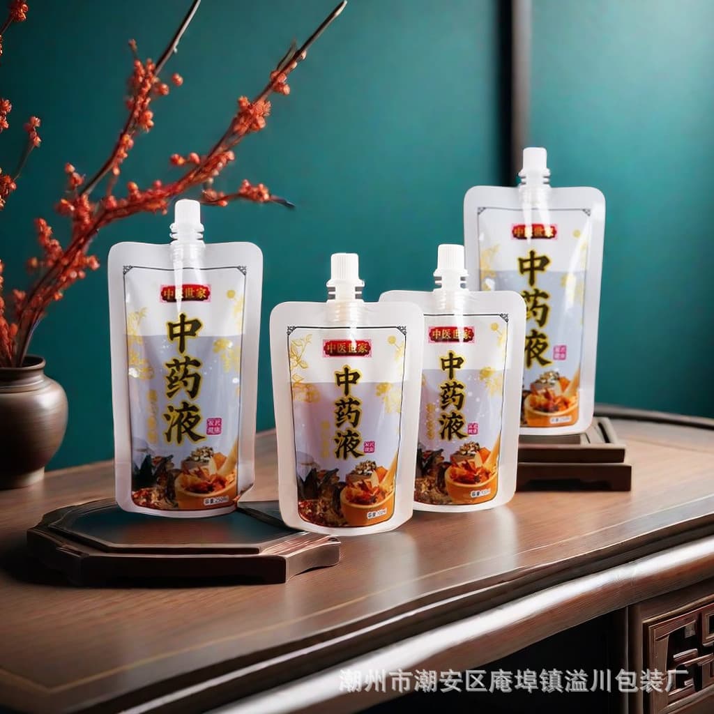 Chinese Medicine Bag, Liquid Medicine Packaging Bag, Suction Nozzle Bag, Herbal Tea, Heatable Takeaway Seal Bag, Decoction Liquid Bag