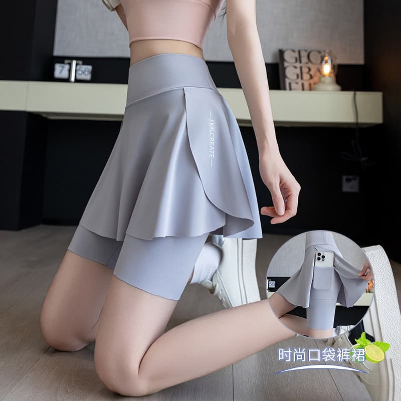 Sports Skort with Built-in Shorts, Yoga Skirt, Barbie Shark Leggings, Cycling Tennis Athletic Skirt, Safety Shorts