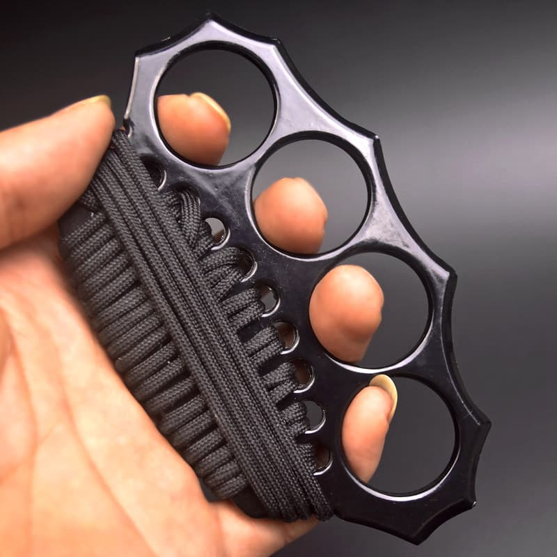 Rope Caller Four-Finger Outdoor Self-Defense Knuckle Duster Knuckle Ring Fitness Portable Hand Strap Knuckle Ring Finger Ring Bracelet