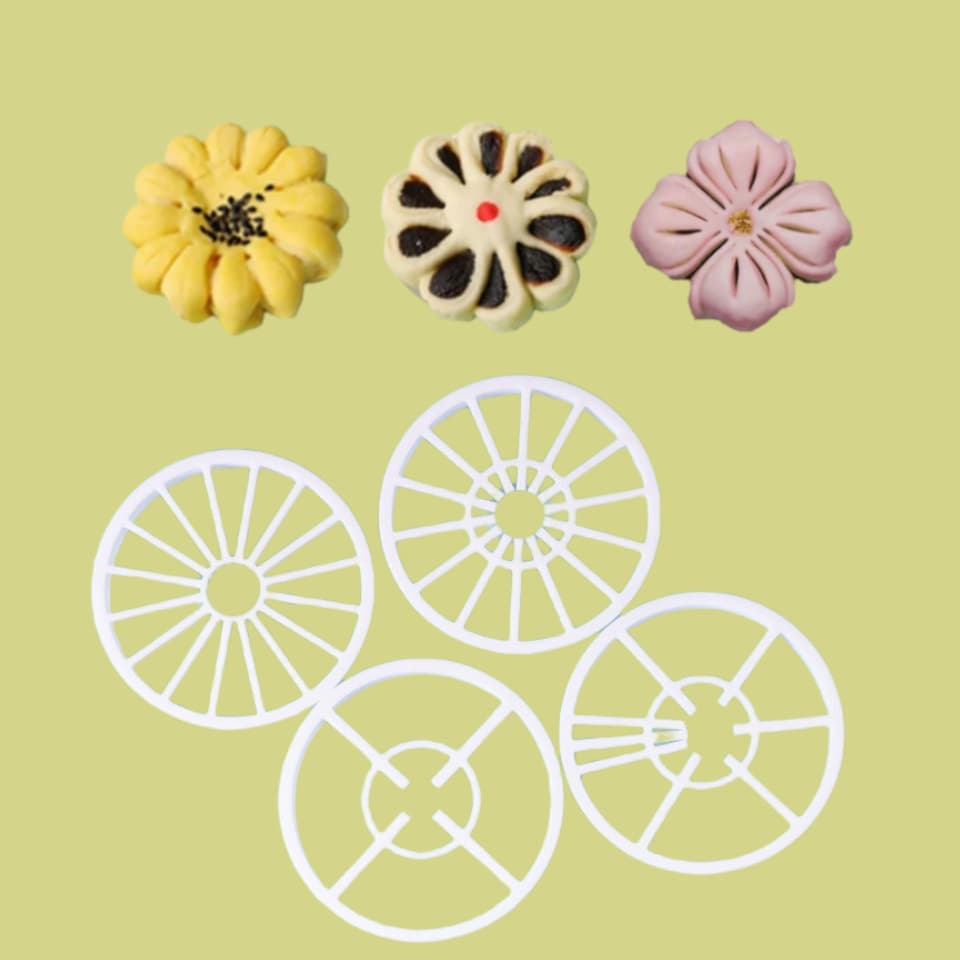 Chinese Pastry Equal Cutting Mold, Butterfly Pastry Round Equal Division Indentation Tool, Four Equal Parts Auxiliary Baking