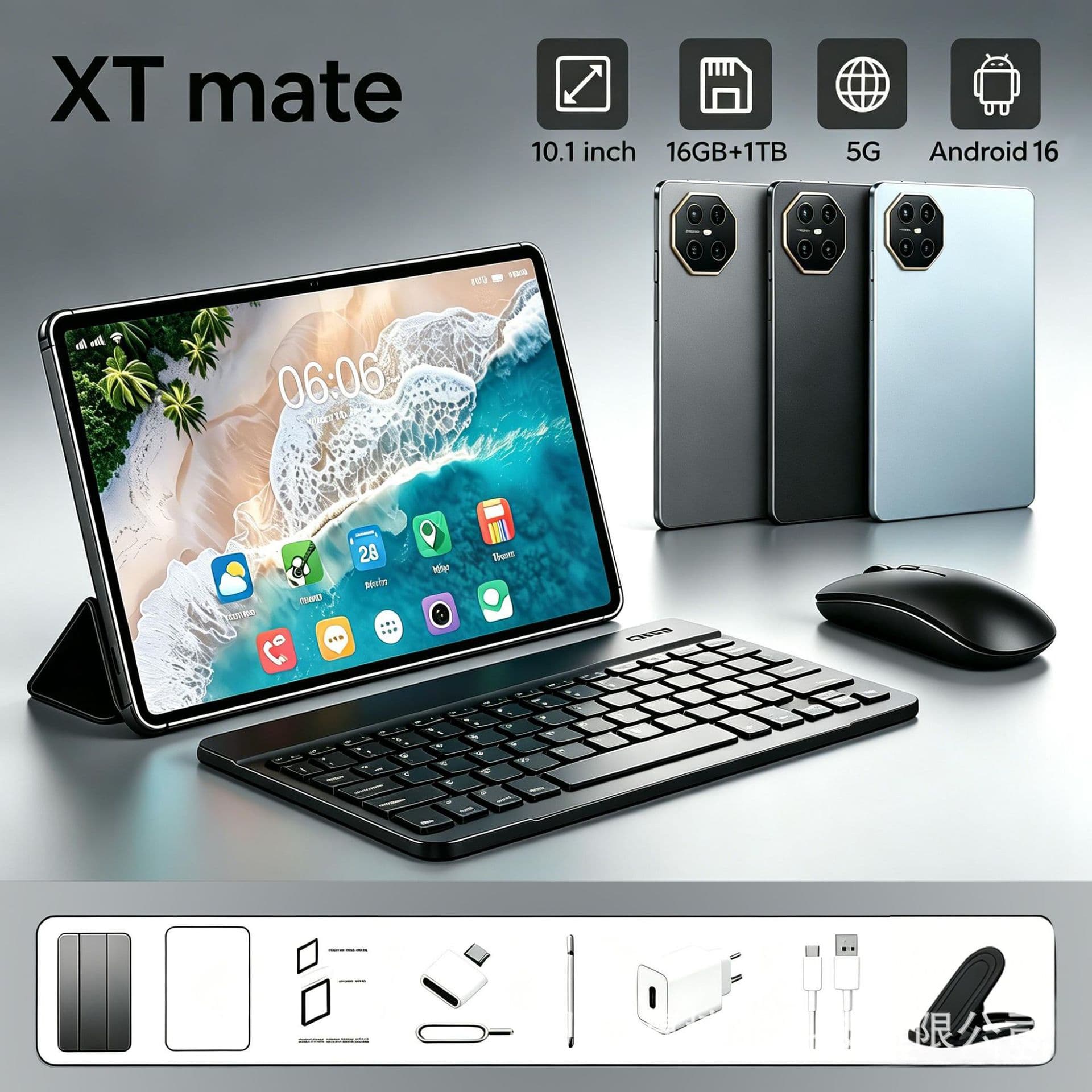 2026 Cross-border European 10-inch laptop tablet XTmate dual-SIM dual-standby Android cross-border factory ready stock