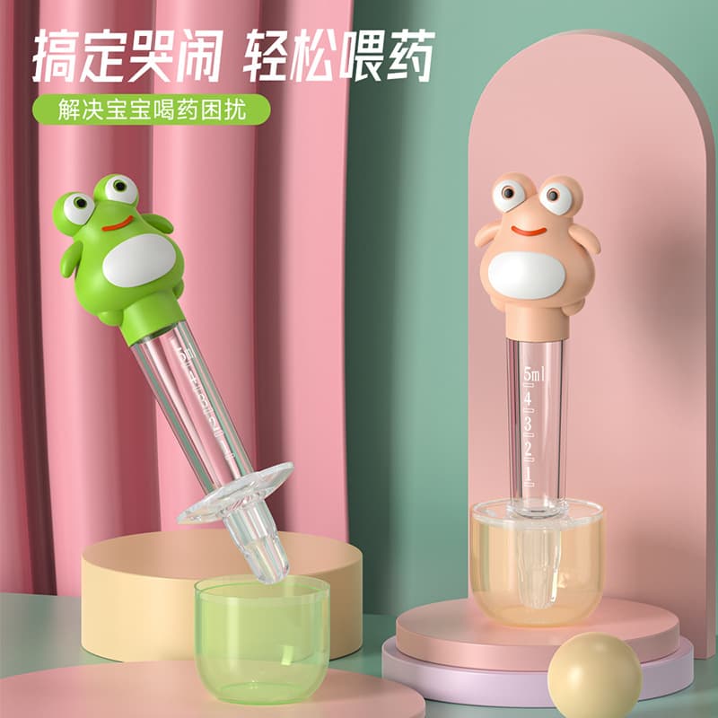 Frog Design Anti-Choking Dropper Baby Medicine Dispenser for Children's Medicine/Water Newborn Use