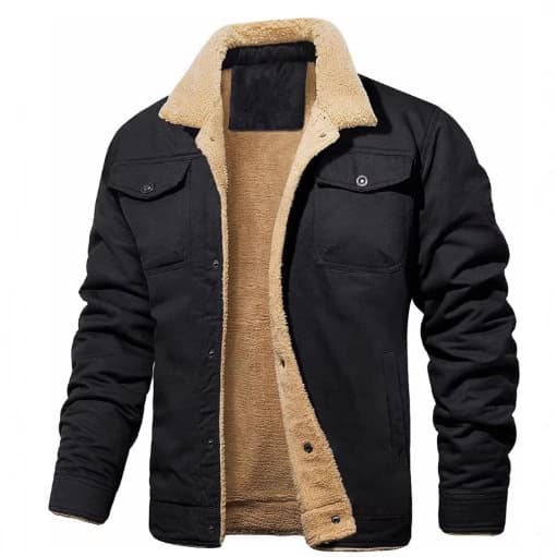 Cross-border Stock Autumn/Winter New Arrival Manufacturer Men's Jacket Cotton Lined Workwear Casual Jacket