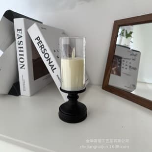 Cross-Border Hot Selling Flat Rim Cup Candle Swinging Candle Holder Style Acrylic Simulation LED Electronic Candle Decoration