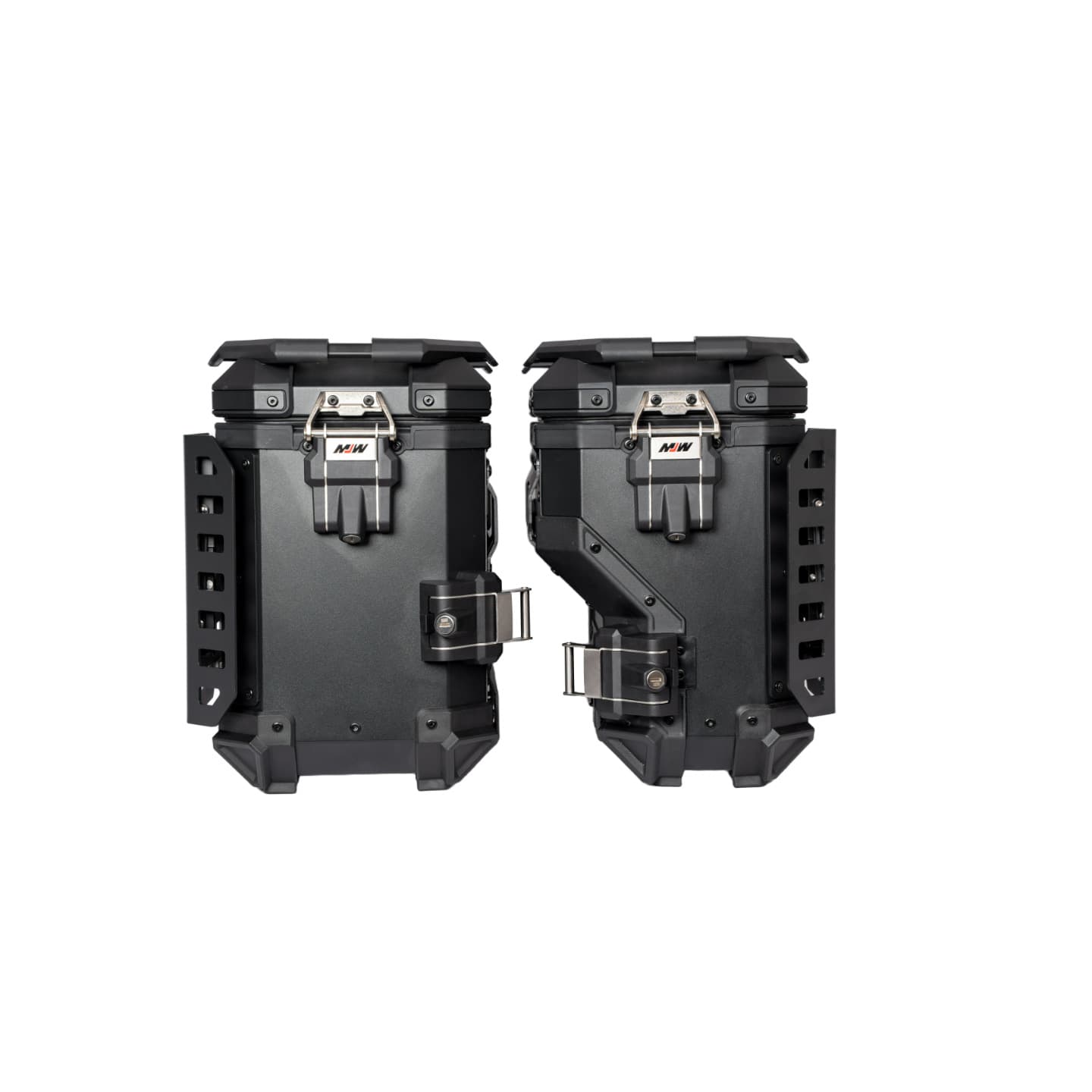 38L BM Lock Right-Hide Multi-Functional Armor Black Aluminum Alloy Three-Box Motorcycle Tail Box and Side Box for Motorcycle Touring and Camping Storage