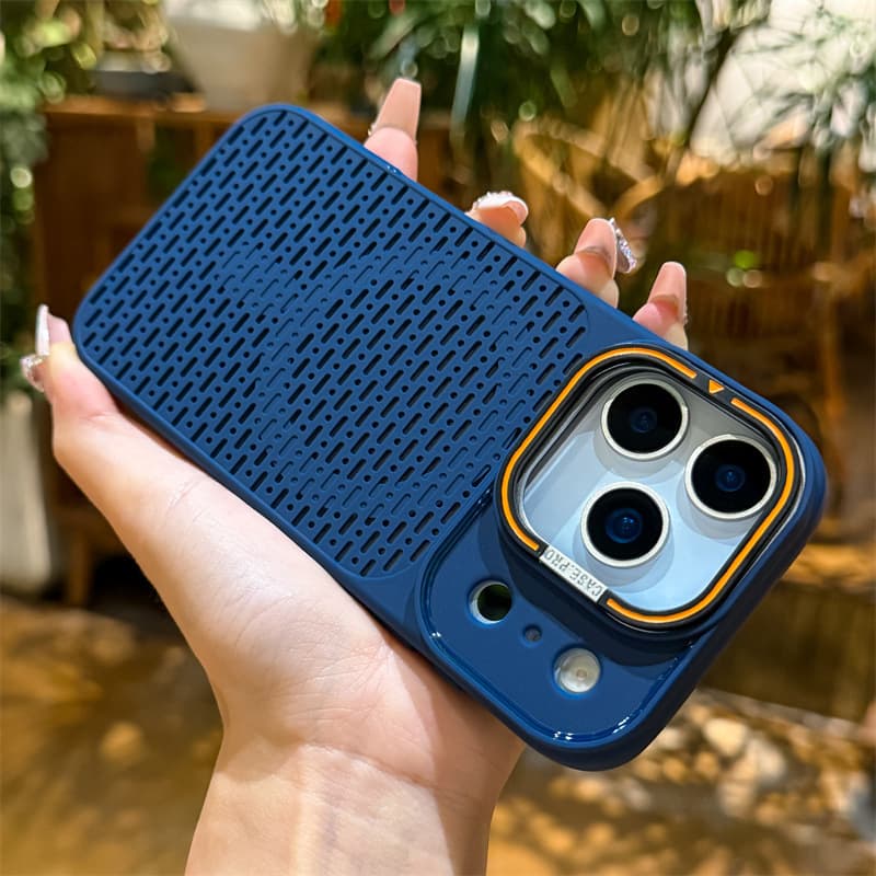 Compatible with iPhone 17 Pro Max Heat Dissipation Lens Holder Magnetic Phone Case for Apple 16 Full Coverage Shockproof Protective Cover