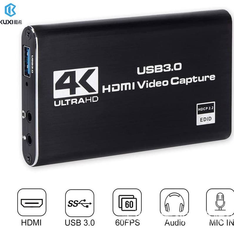 HDMI Hub 4K Video Live Streaming USB3.0 Data Camera PS4 Game Console Set-top Box Recording Computer 4K