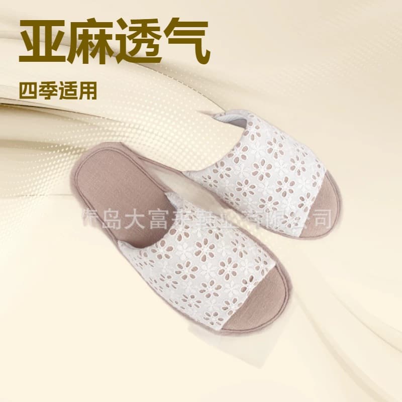 Direct Sale Daily Linen Sole Slippers, Export Home Anti-Slip Floor Slippers, Indoor Slippers