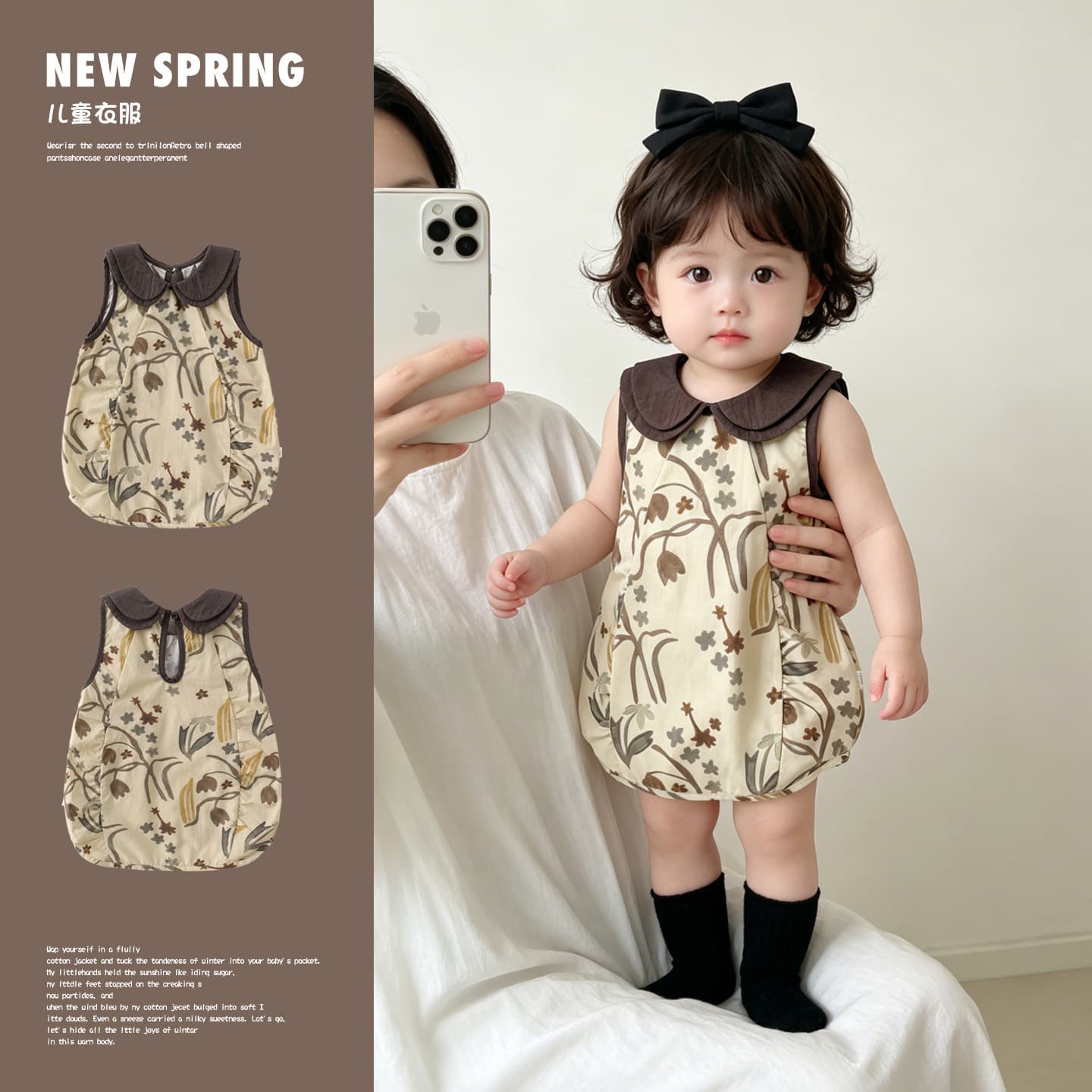 Girls Dress 2026 Summer Newborn Baby Summer A-Class Cotton Vest Dress for 0-3 Years