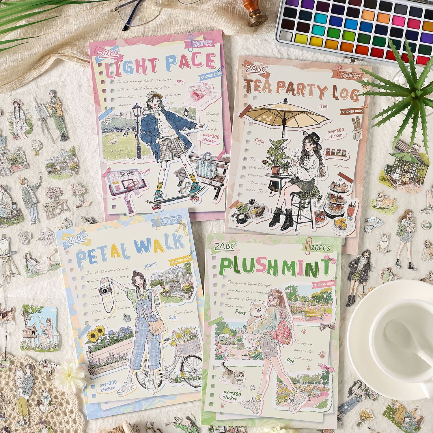 Yuezhen Cozy Life Pet Sticker Creative Sticker Book Cross-border Sticker Children's Sticker Cutting Film Sticker Book