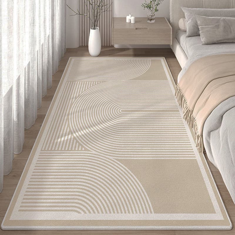 Bedroom bedside rug, living room home cream-colored coffee table rug, room washable sofa mat, easy to clean