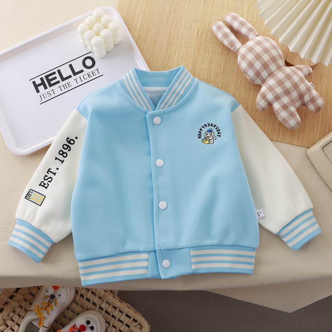 Children's Baseball Jacket Spring/Fall 2026 New Style Fashion Cartoon Coat for Girls Toddler Top Baby Jacket Kids Clothing