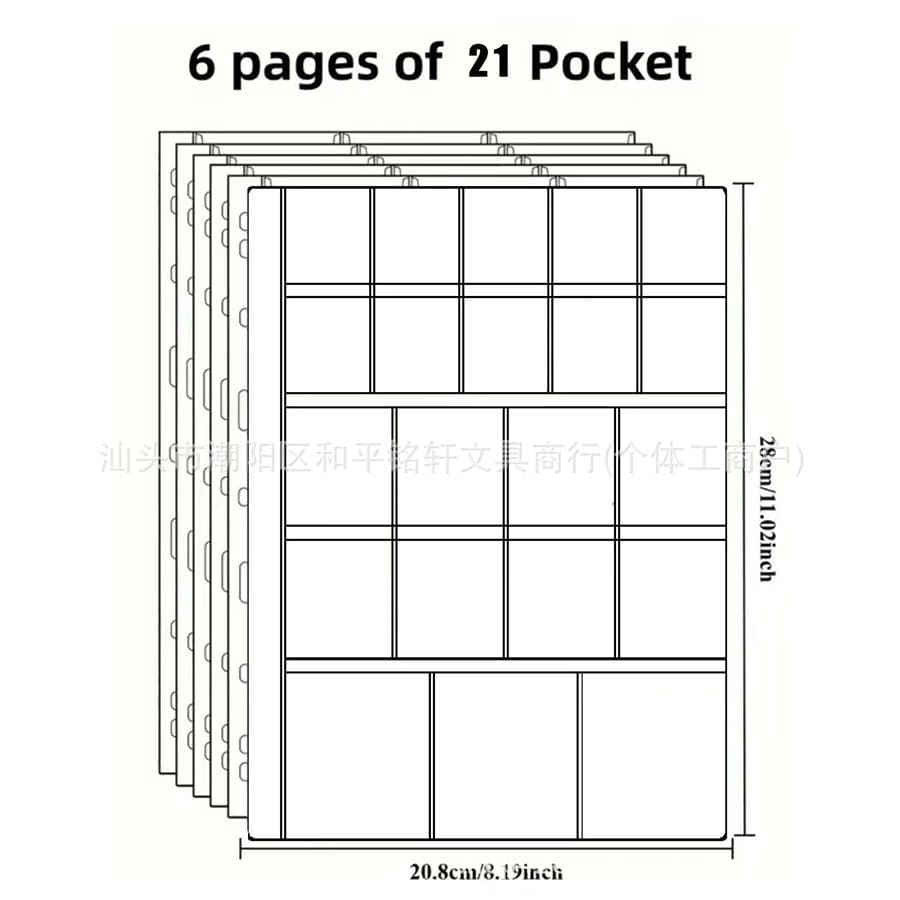 Best-selling A4 Coin Storage Pages, PVC Thickened Stamp Sticker Badge Collector Inserts
