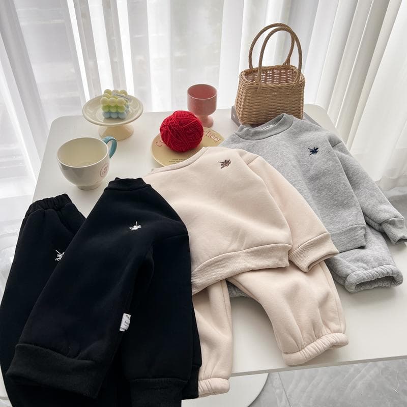 New Autumn/Winter Fashion Slim Fit Unisex Thickened Set 2024 Stylish Trendy Boys and Girls Set Drop Shipping