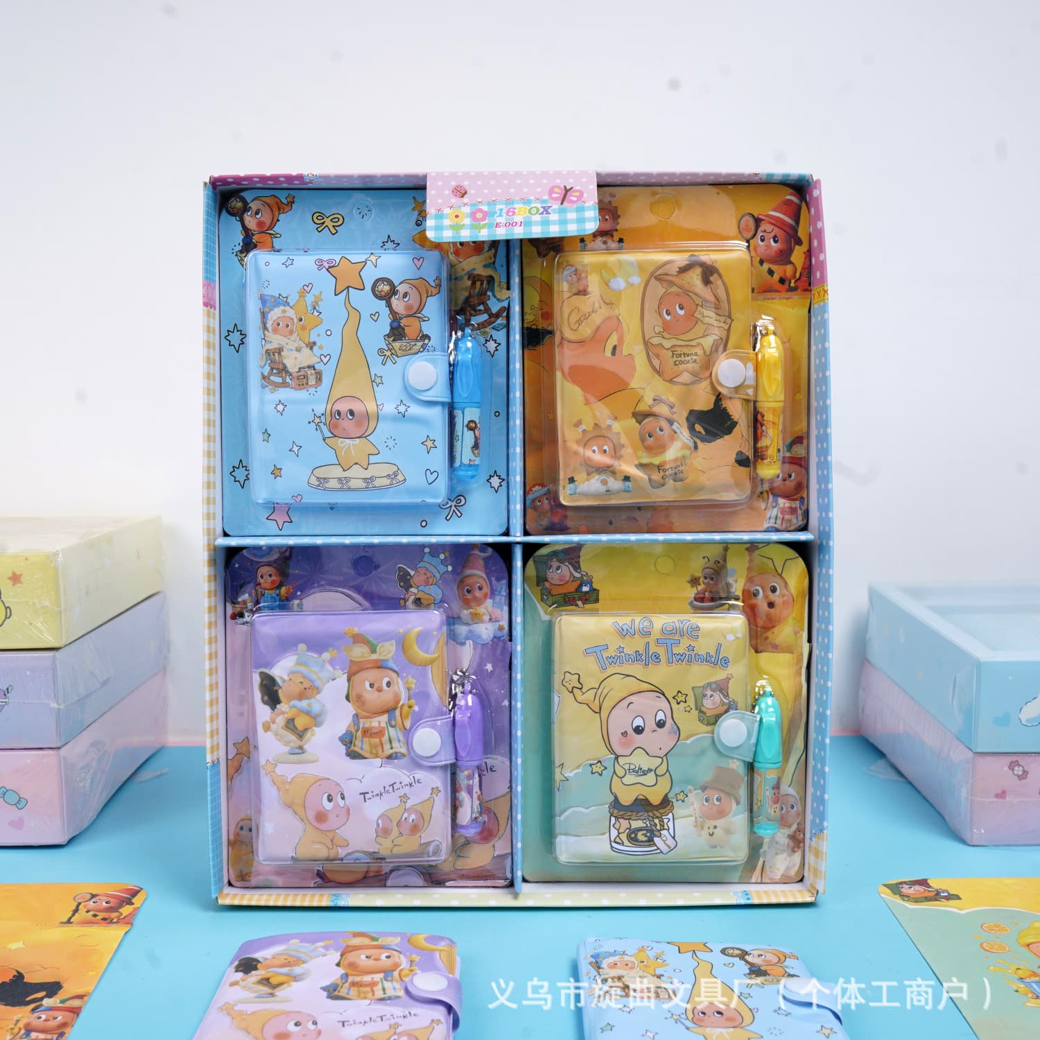 POP MART Star People Mini Notebook Set with Pen, Cartoon Creative Mini Journal Planner, High Aesthetic Notebook