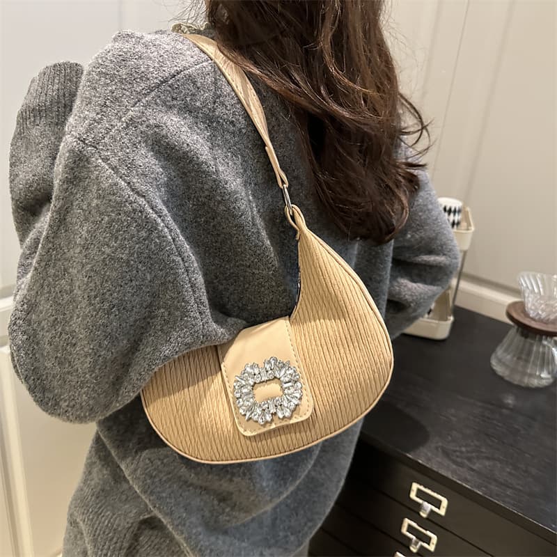 Cross-Border Autumn/Winter New Bag Women Vintage Simple Dumpling Bag Fashion Niche Design Trendy Shoulder Bag