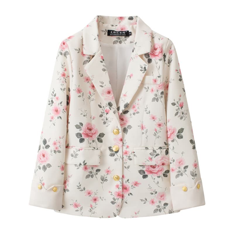 2026 Spring New Arrival High-End Design Blue Blazer Jacket Women Korean Style Casual Small Suit Jacket