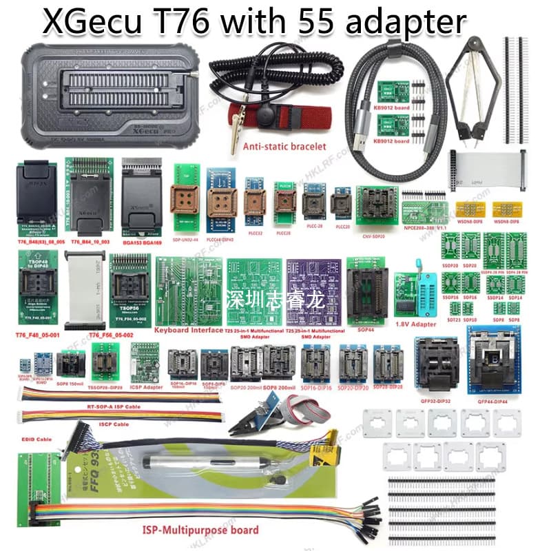 XGecu T76 Programmer Burner T56 Upgraded Version +55 Adapter Socket T76+55adapter