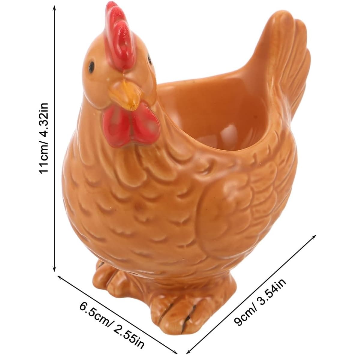 Easter Chick Ceramic Single Egg Cup Boiled Egg Holder Breakfast Egg Stand Kitchen Fun Rooster-Shaped Tableware