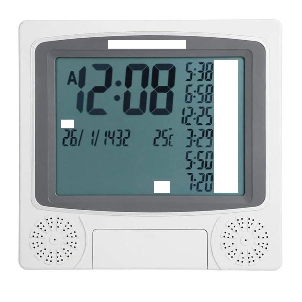 Cross-border Desktop Alarm Clock HA-4010 Gray White Gold LCD Display Battery-operated Work Support Piece Drop Shipping