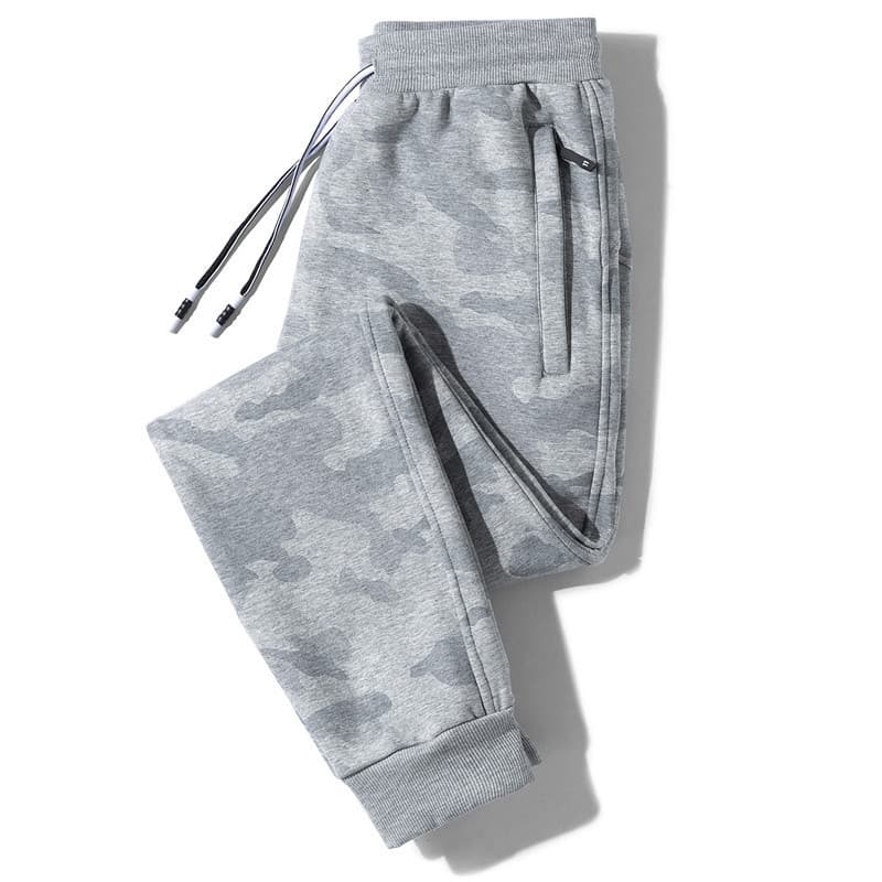 Men's Casual Trousers Trendy Cuffed Straight-Leg Pants, Loose Fit Large Size Sweatpants with Elastic Waist for Men, Autumn/Winter
