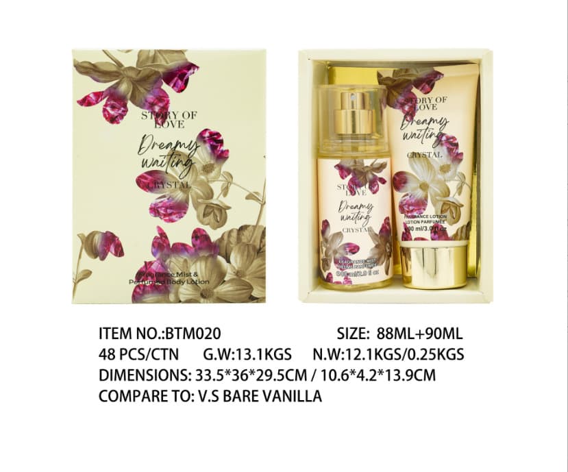 New Export Cross-Border Source Vietnam Southeast Asia Perfume Women's Gift Set Body Lotion Duo Long-Lasting Scent