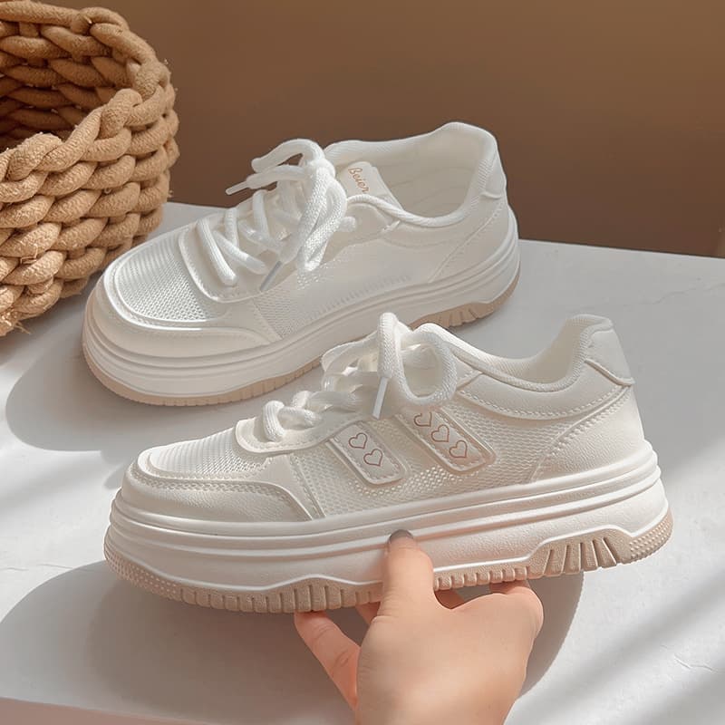Summer Mesh Casual White Shoes for Women with Dresses, 2026 New Trend Breathable Mesh Casual Sneakers