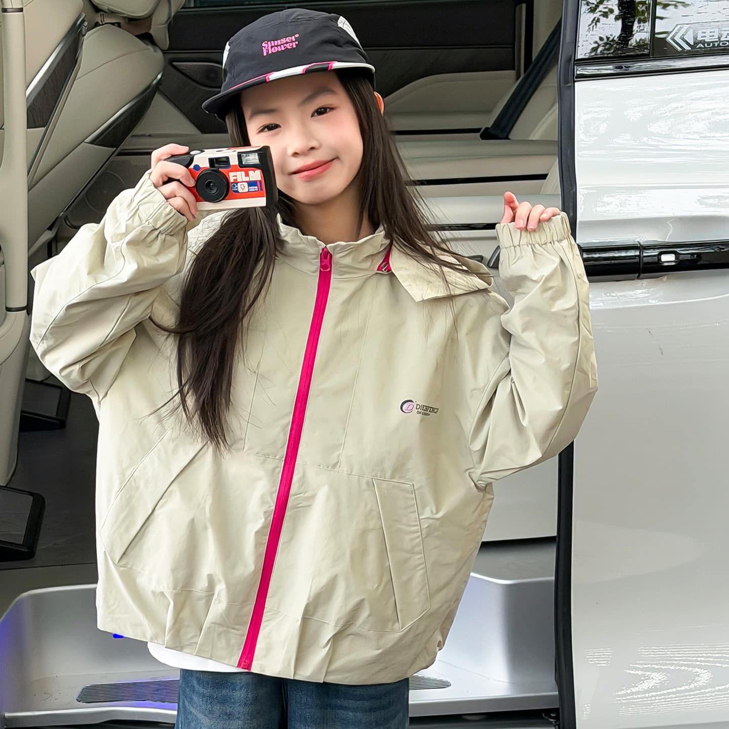 Girls Jacket 2026 New Spring Korean Style Children's Clothing Unique Pretty Windbreaker for Older Girls