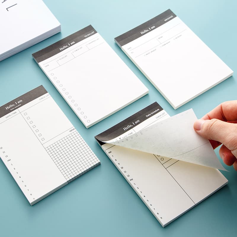 Business day planner note pad TODO simple schedule memo removable notepad office desktop notebook