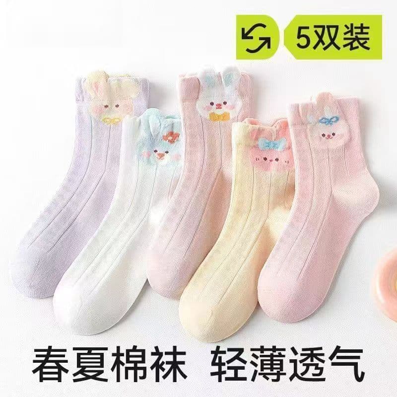 Children's Socks Spring and Summer Cotton Socks Wholesale Medium Tube Girls Baby Summer Children's Socks Boys Autumn and Winter Girls Mesh Thin Section