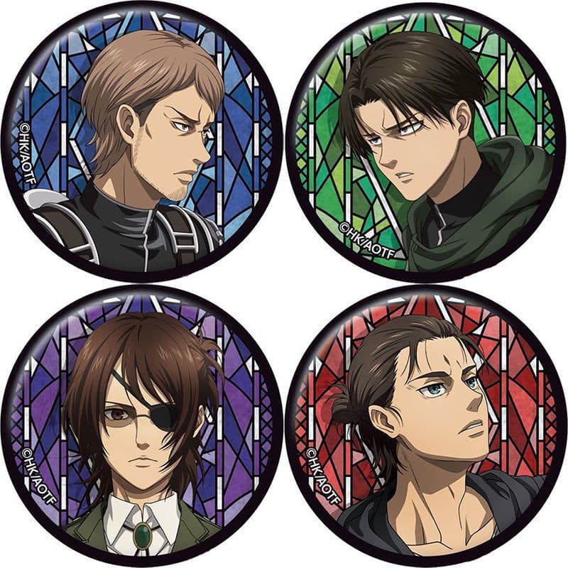 Attack on Titan Levi Ackerman Erwin Smith Anime Tin Badge