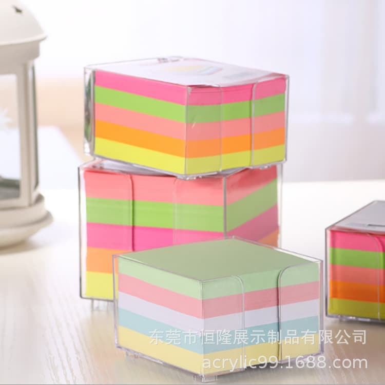 Acrylic Note Box Custom Organic Glass Processing Note Storage Box Business Card Holder Sticky Note Box Square Box