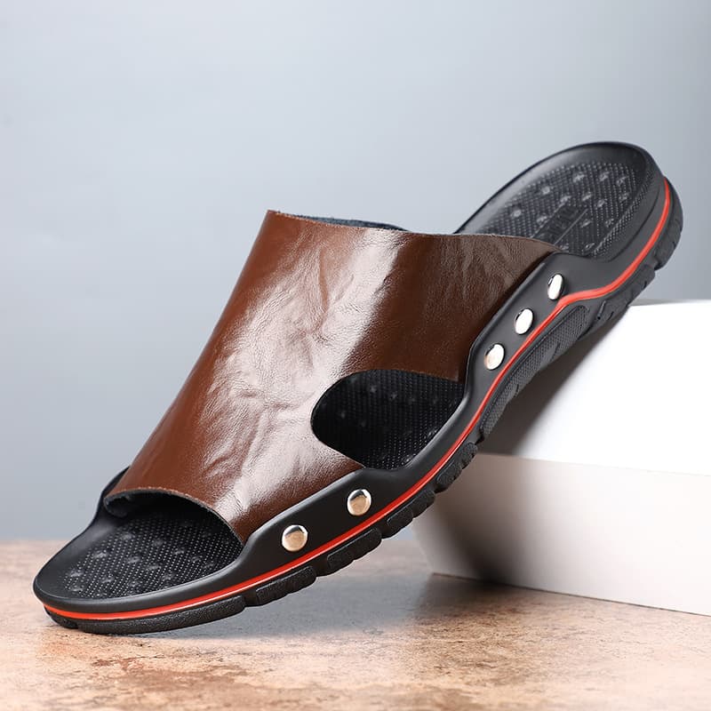 2026 Foreign Trade Men's Sandals, Cross-Border Large Sizes 38-48, Outdoor Beach Men's Sandals, Casual Open-Toe Slide Sandals