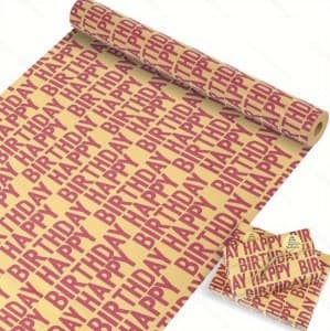 Cross-border Amazon Exclusive Roll Classic Letter Happy Birthday Gift Wrapping Paper