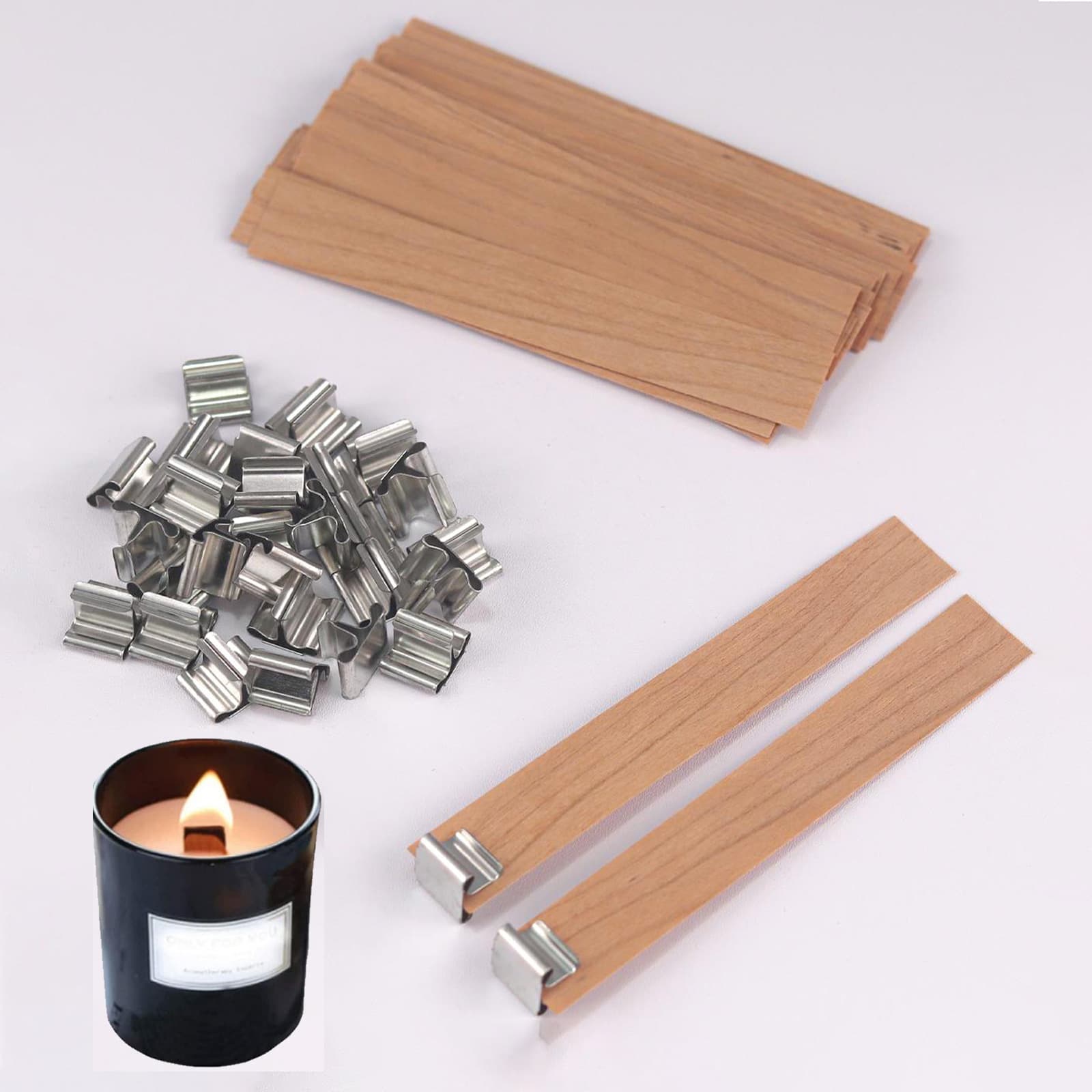 30 wooden wax wicks, one-word wood wick fragrance, soy wax wooden wick candle making tool fragrance