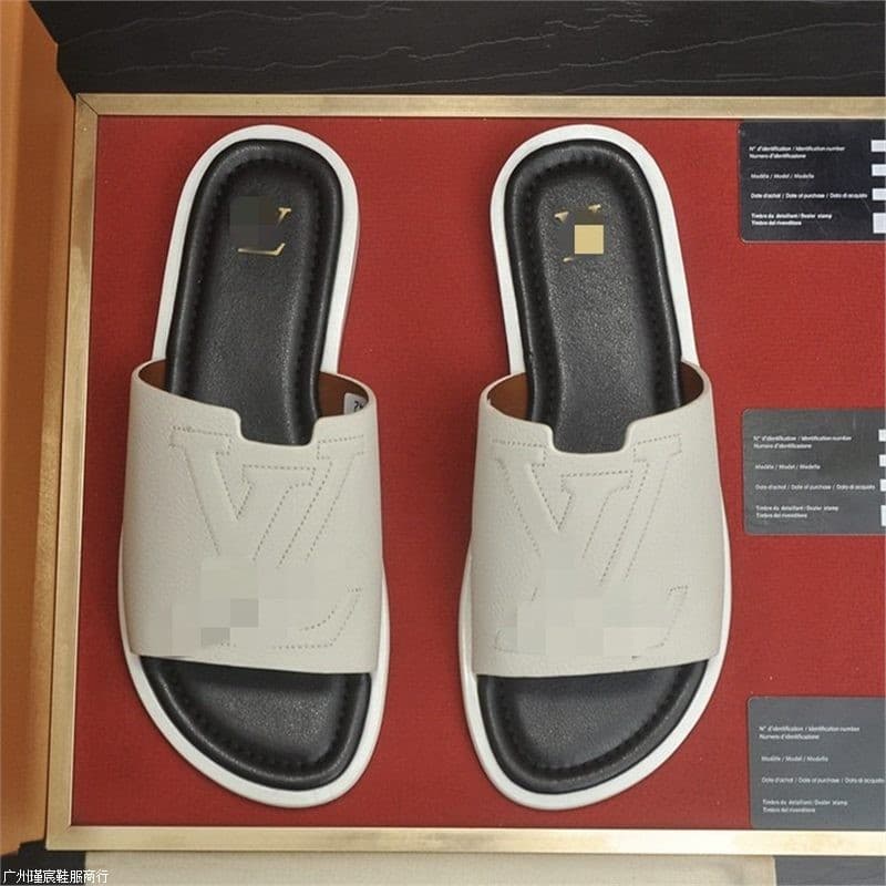 Cross-border Large Size Genuine Leather Soft Sole Men's Slippers High-end Luxury Casual Flip-flops Vietnam Rubber Slide Sandals