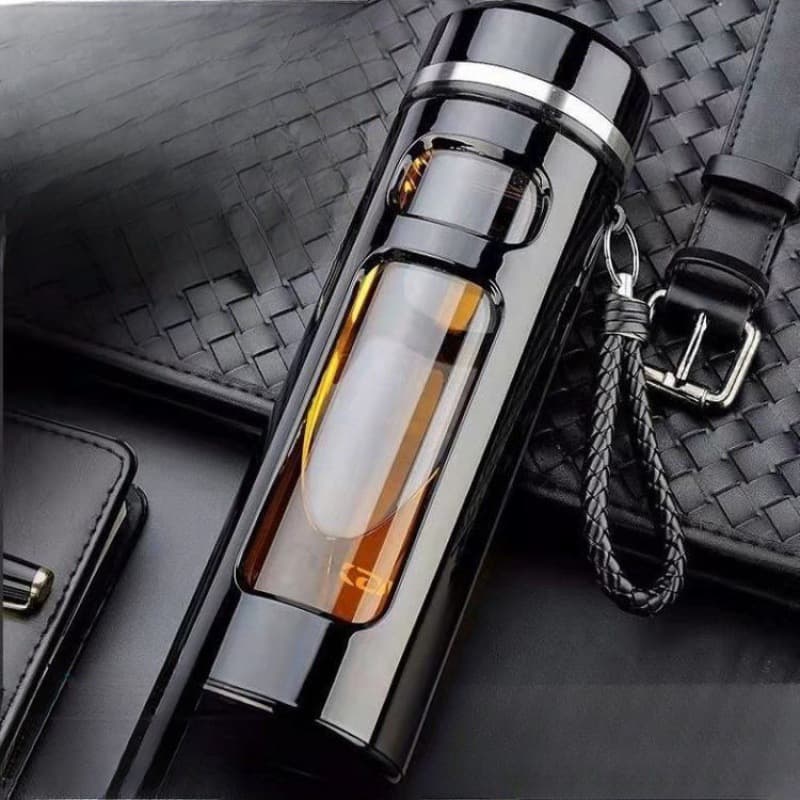 Unbreakable Tempered Glass Cup Drop-Resistant High-Temperature Borosilicate Double-Layer Glass Cup with Protective Sleeve Men's Tea Cup