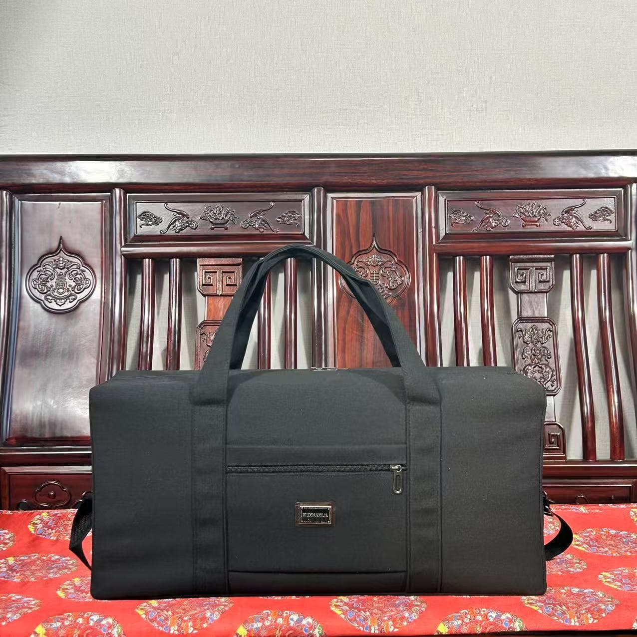 Large Capacity Canvas Travel Duffel Bag Handheld Luggage Bag Men's Business Storage Bag Sports Fitness Outdoor Waterproof Portable Bag
