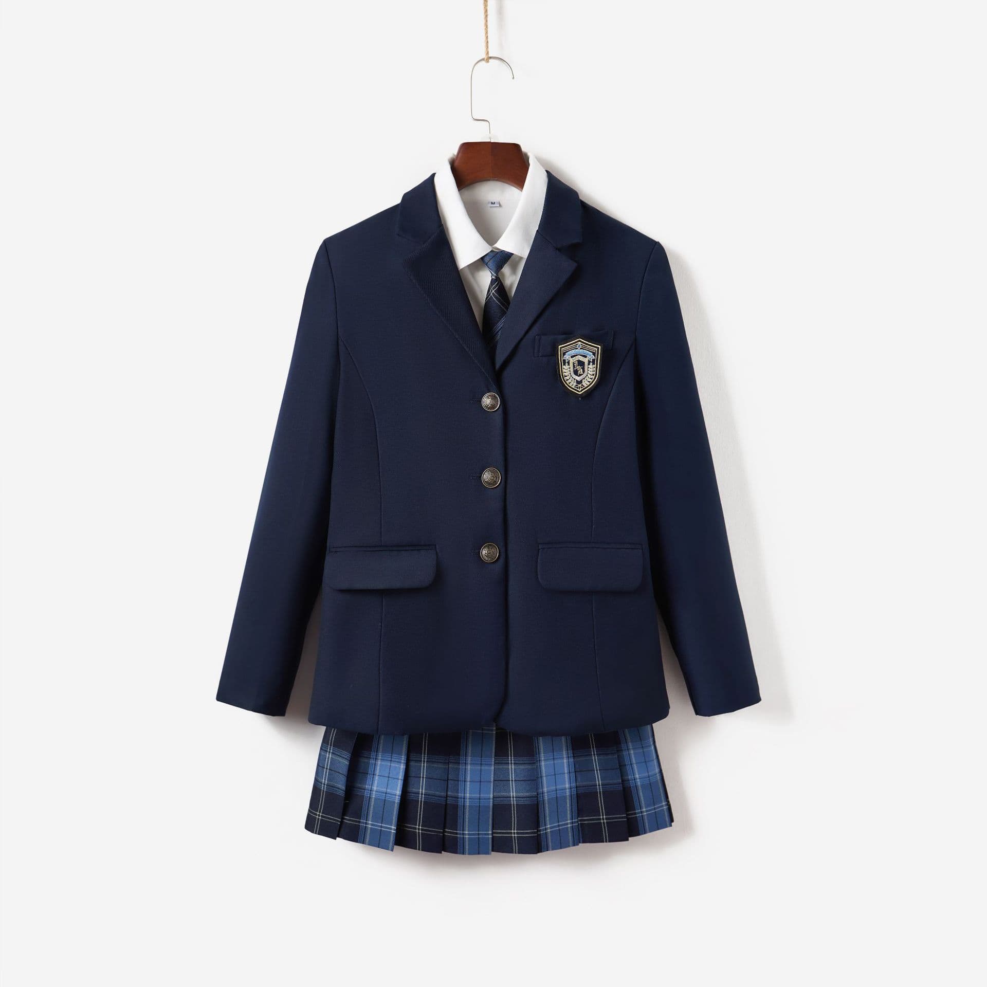 Factory Supply JK Uniform New Blazer Honzochu Three-Button Blazer Skirt Set Pleated Skirt School Style