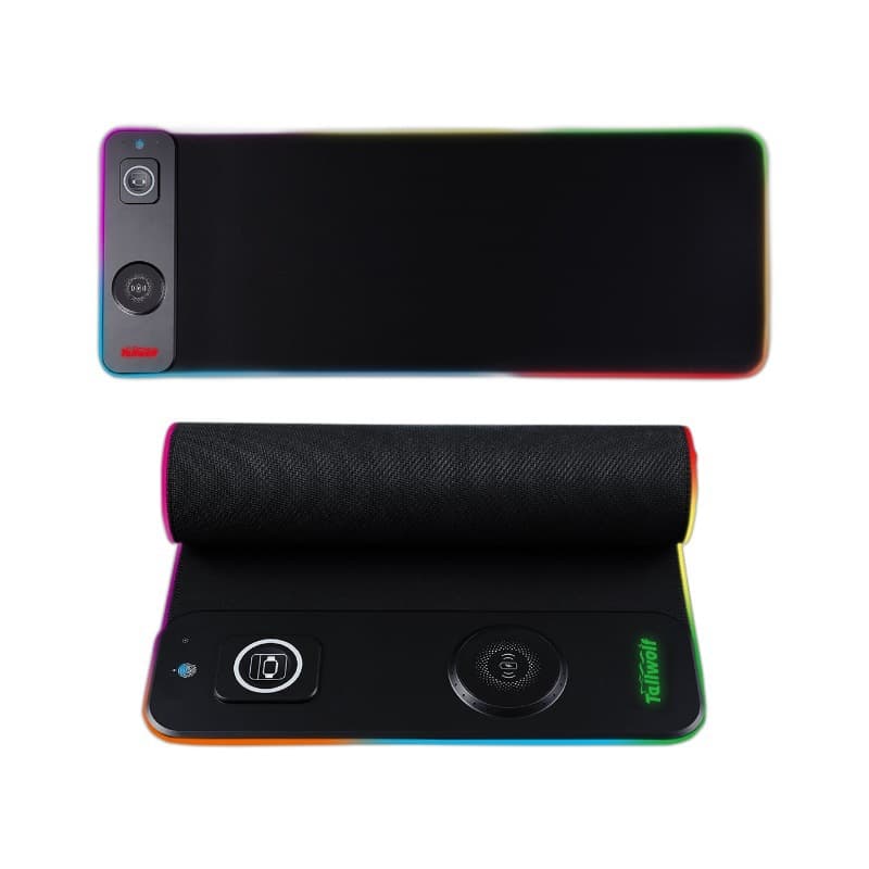 3-in-1 Wireless Charging Mouse Pad Extra Large Dirty-Resistant RGB Office Gaming Keyboard Pad Small-Batch Customized Computer Desk Pad
