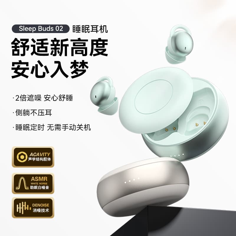 2025 New Cross-Border Ecommerce Bestseller Side-Sleeping Thin Noise-Canceling TWS Wireless Bluetooth Mini Compact Long Battery Life