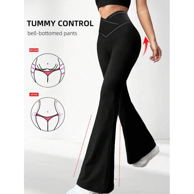 N 11121 Nude Feel Flared Yoga Pants - High-Waist Barely-There Flared Yoga Leggings