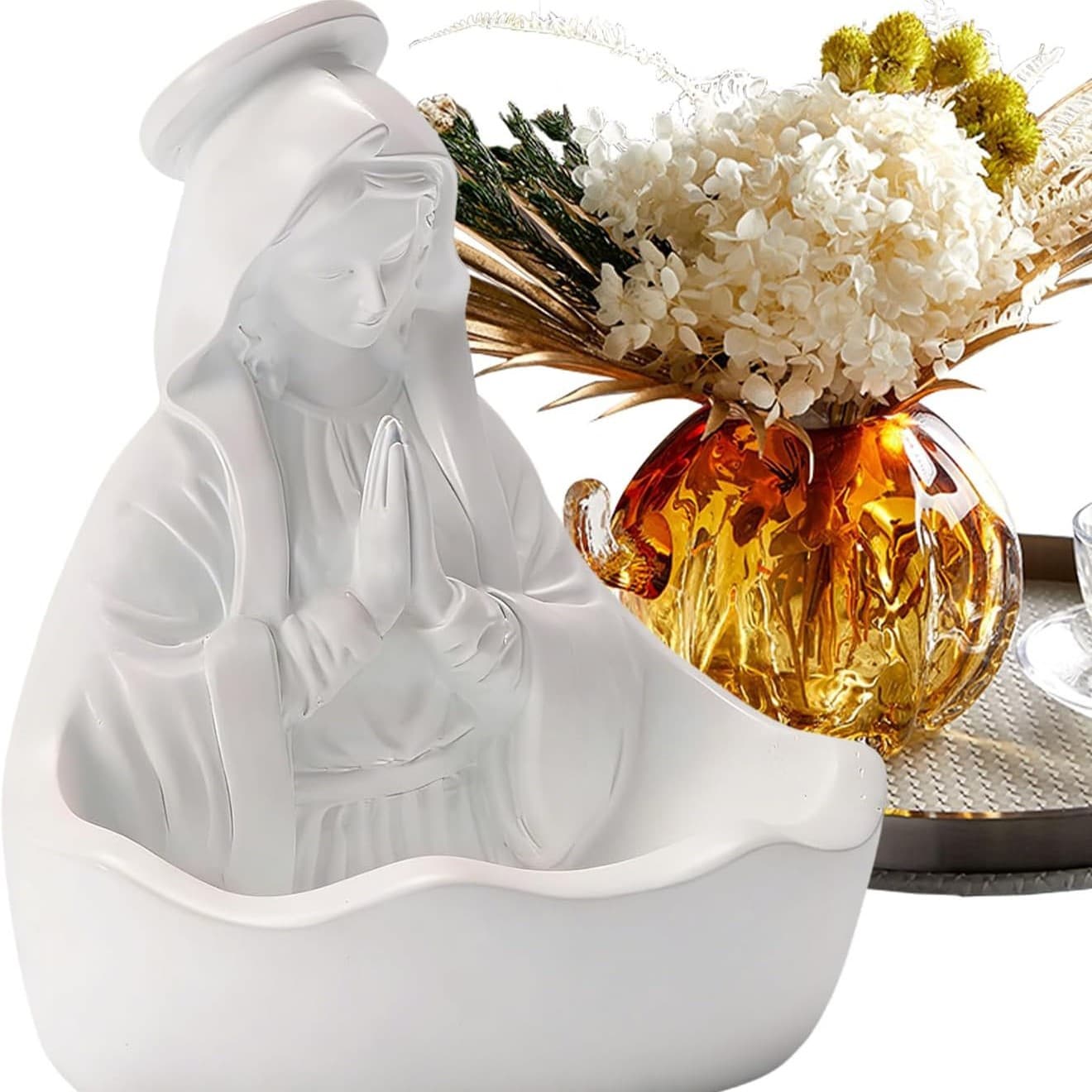 New Cross-Border Goddess Decorative Bowl Bookshelf and Console Table Styled Jewelry Display Stand Home Decor Gift