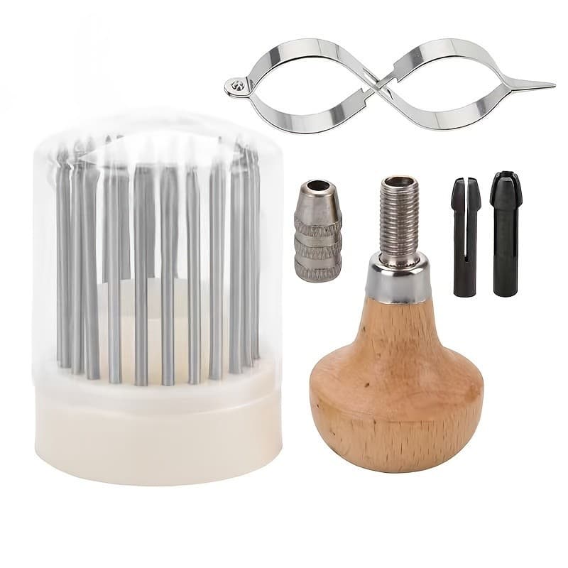 No. 0-22 bead-absorbing needle, mushroom handle set, broken diamond hand-made micro-setting tool, professional jewelry inlaid bead thimble