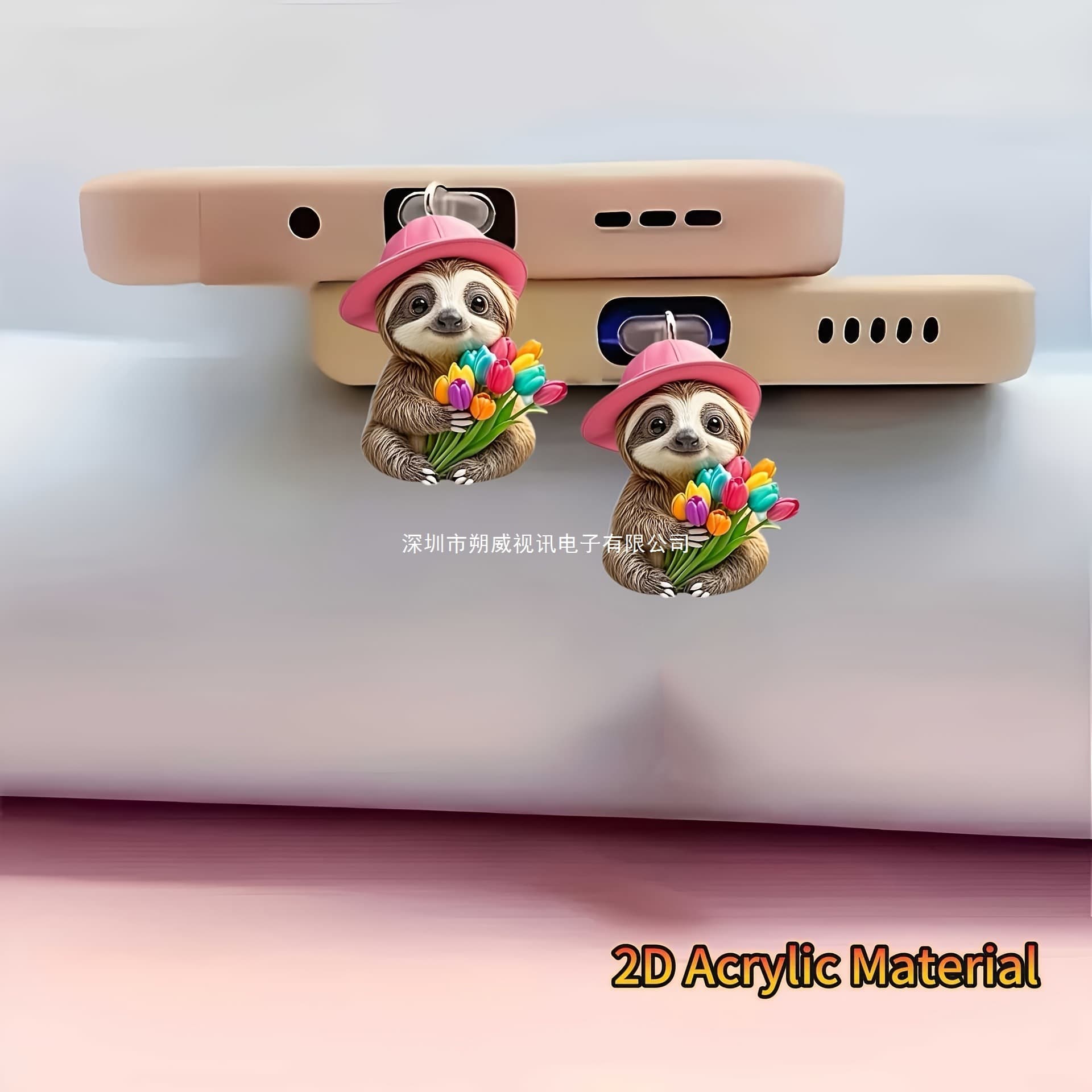 2D Phone Charging Port Dust Plug, Cute Cartoon Koala Acrylic Material, Couple Phone Charm Dust Cover