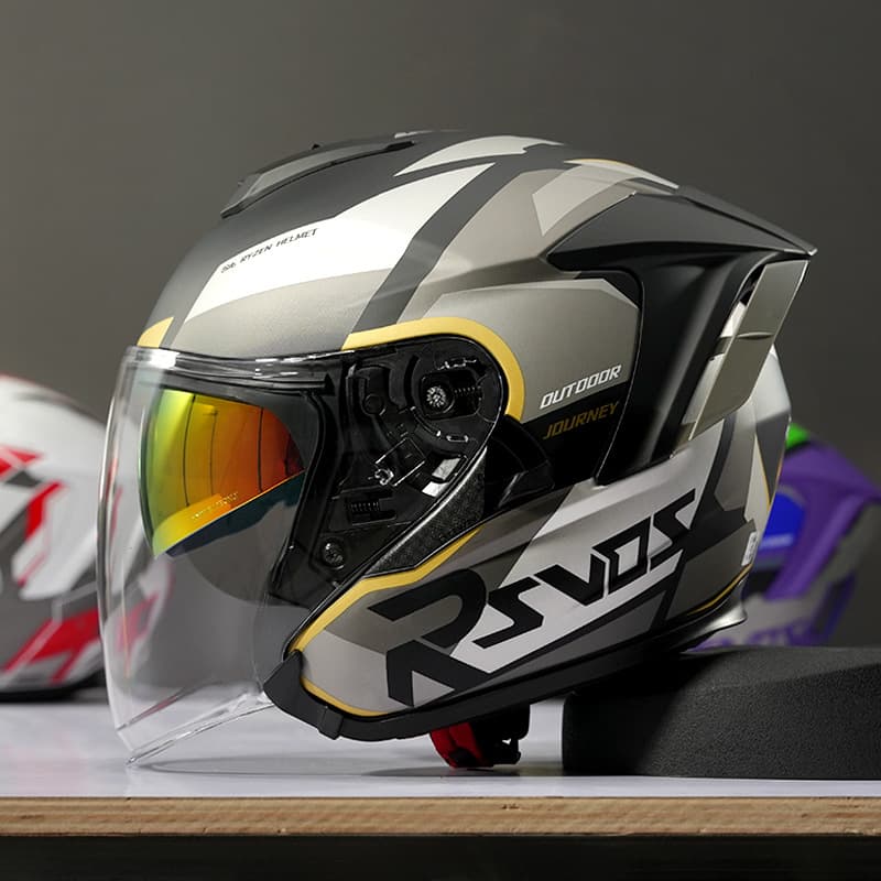 RSV 3/4 Motorcycle Helmet for Men, Electric Scooter Summer Helmet, 3C Certified, Four-Season Safety Helmet