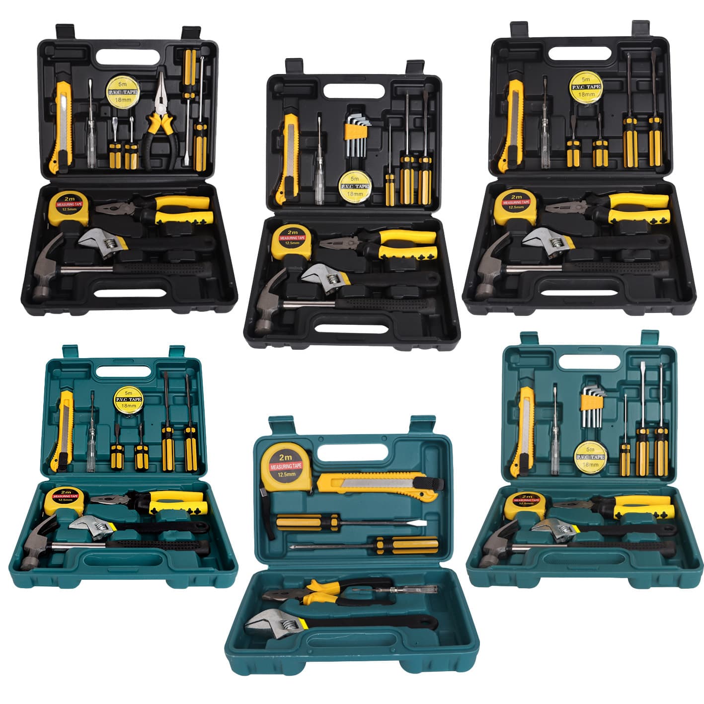 Complete Hardware Tool Set, Multi-functional Home Repair Combination Kit with Gift Accessories